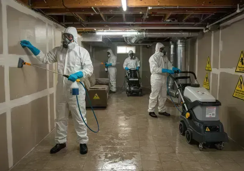 Basement Moisture Removal and Structural Drying process in Christian County, IL